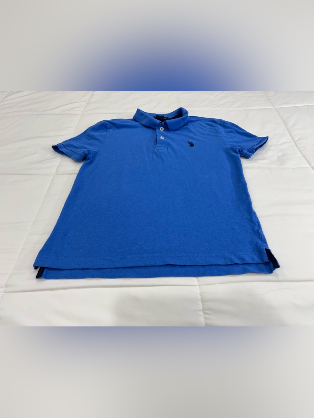 Blue Large Boy’s Polo Shirt - Classic Short Sleeve